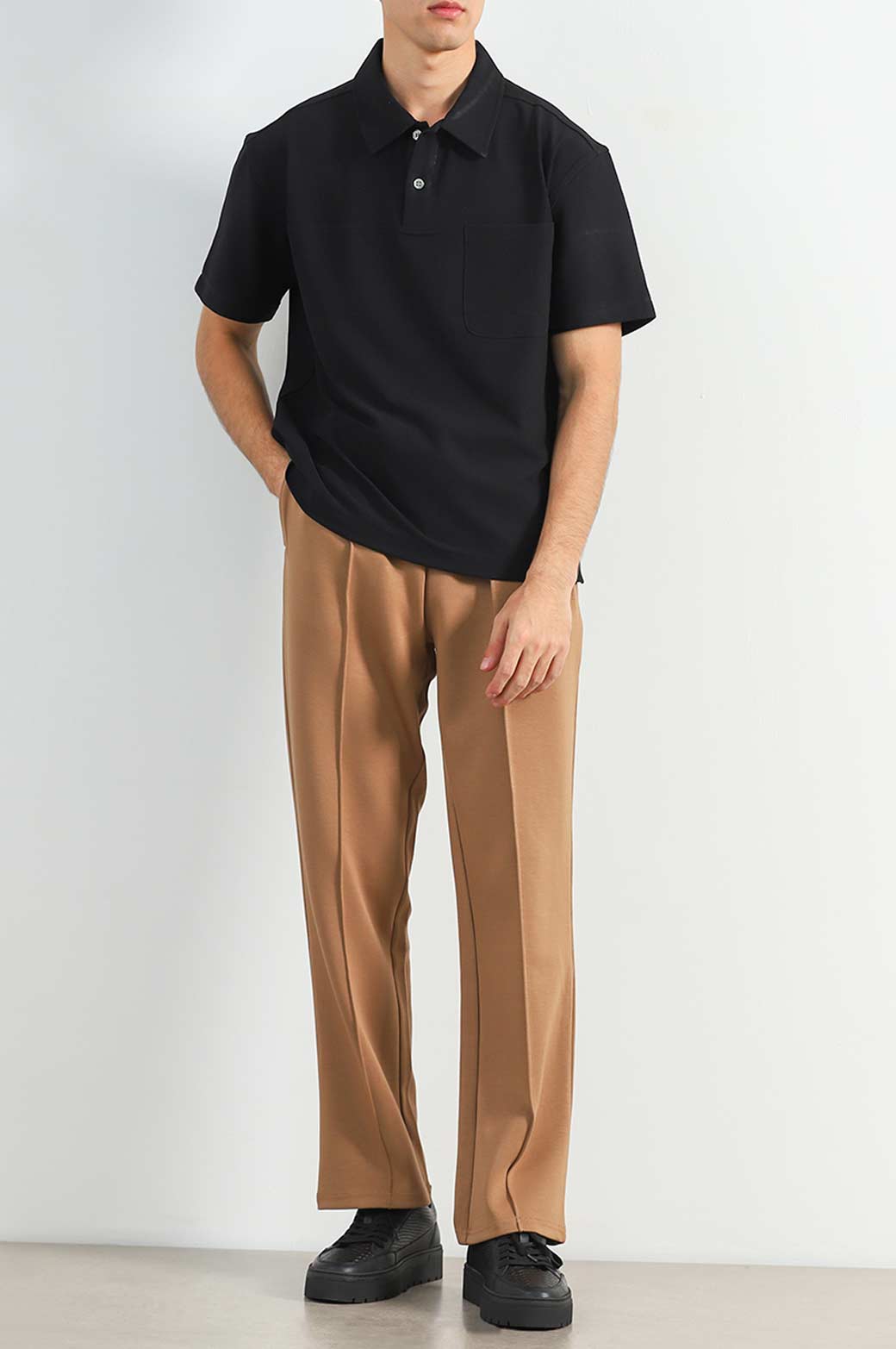 STRAIGHT KNITTED PANTS