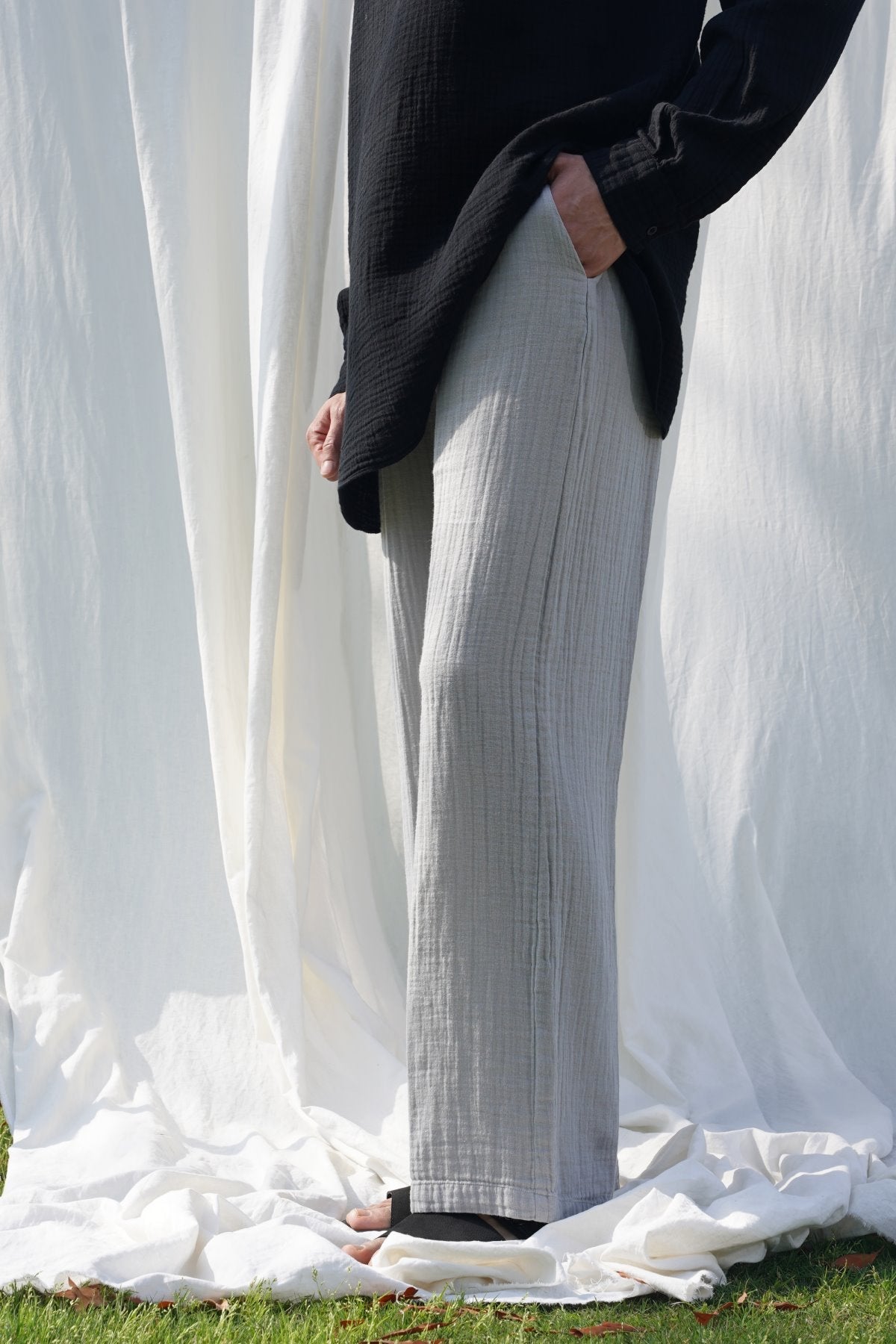 RELAXED MUSLIN TROUSERS
