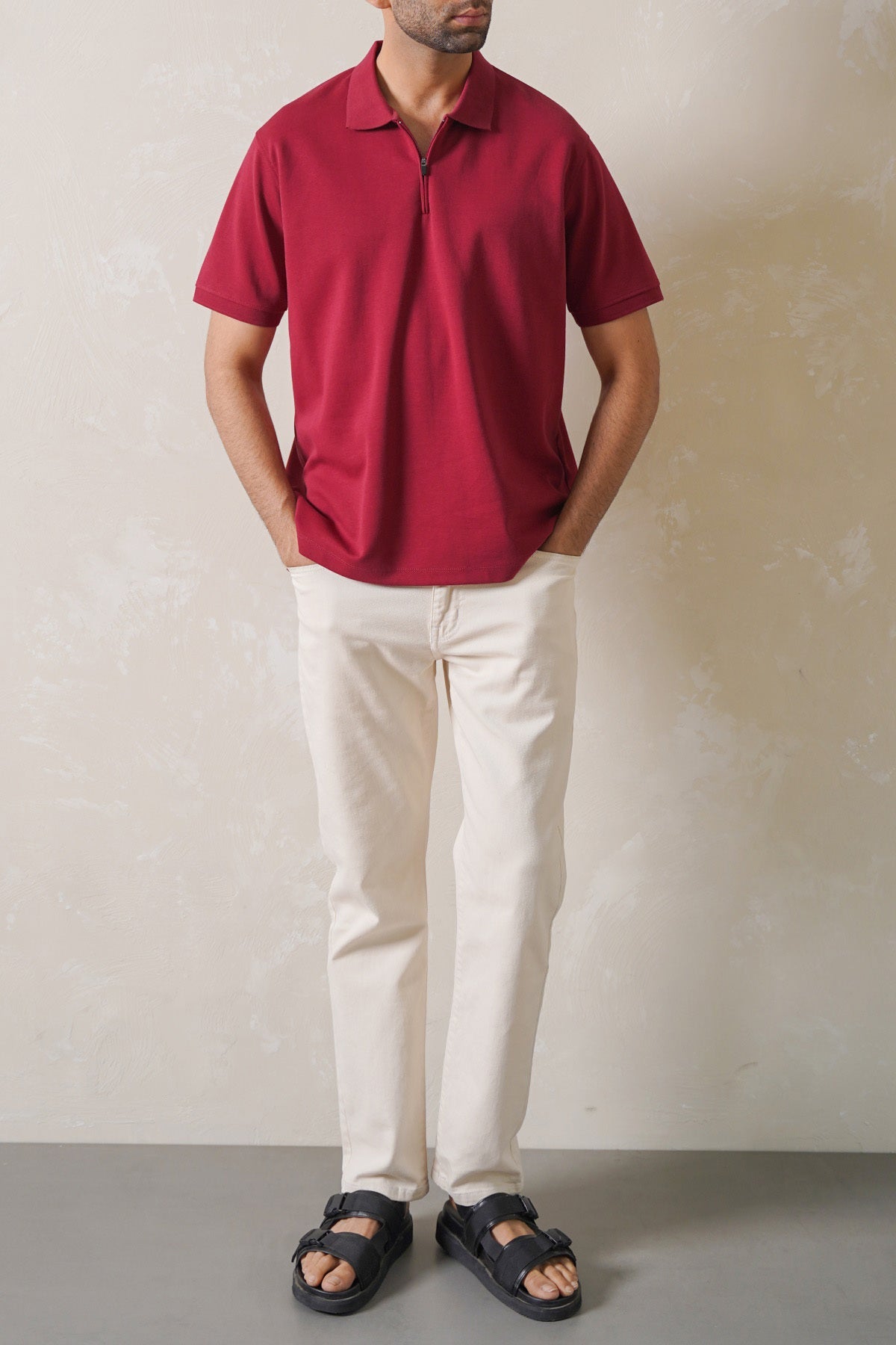 QUARTER ZIP POLO