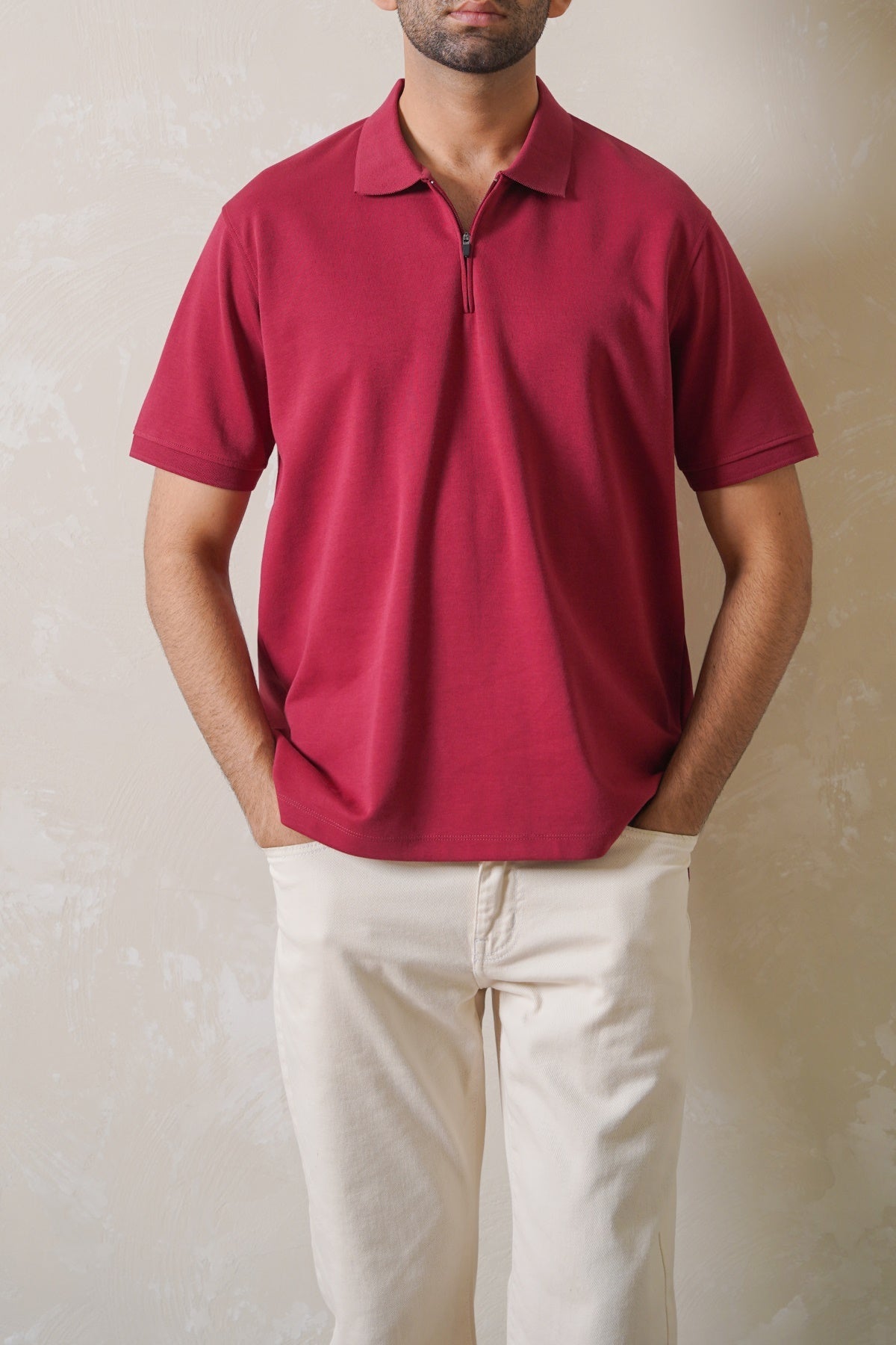 QUARTER ZIP POLO