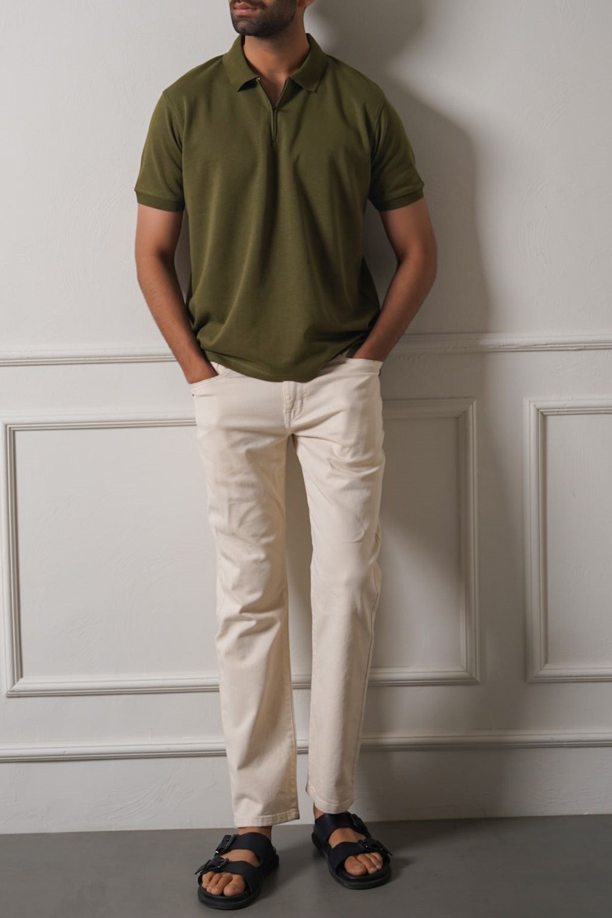 QUARTER ZIP POLO