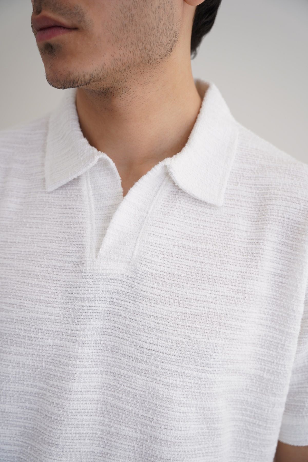 BOUCLE-KNIT POLO