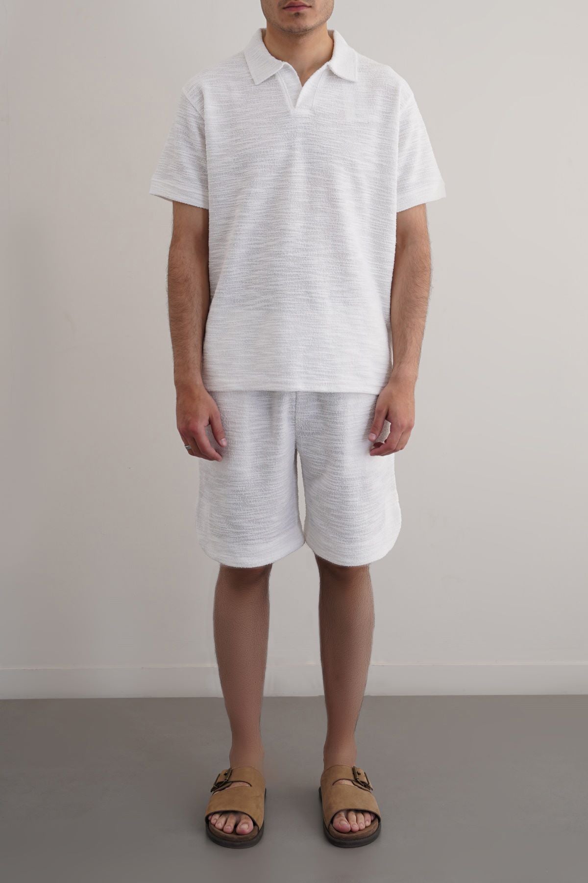 BOUCLE-KNIT POLO