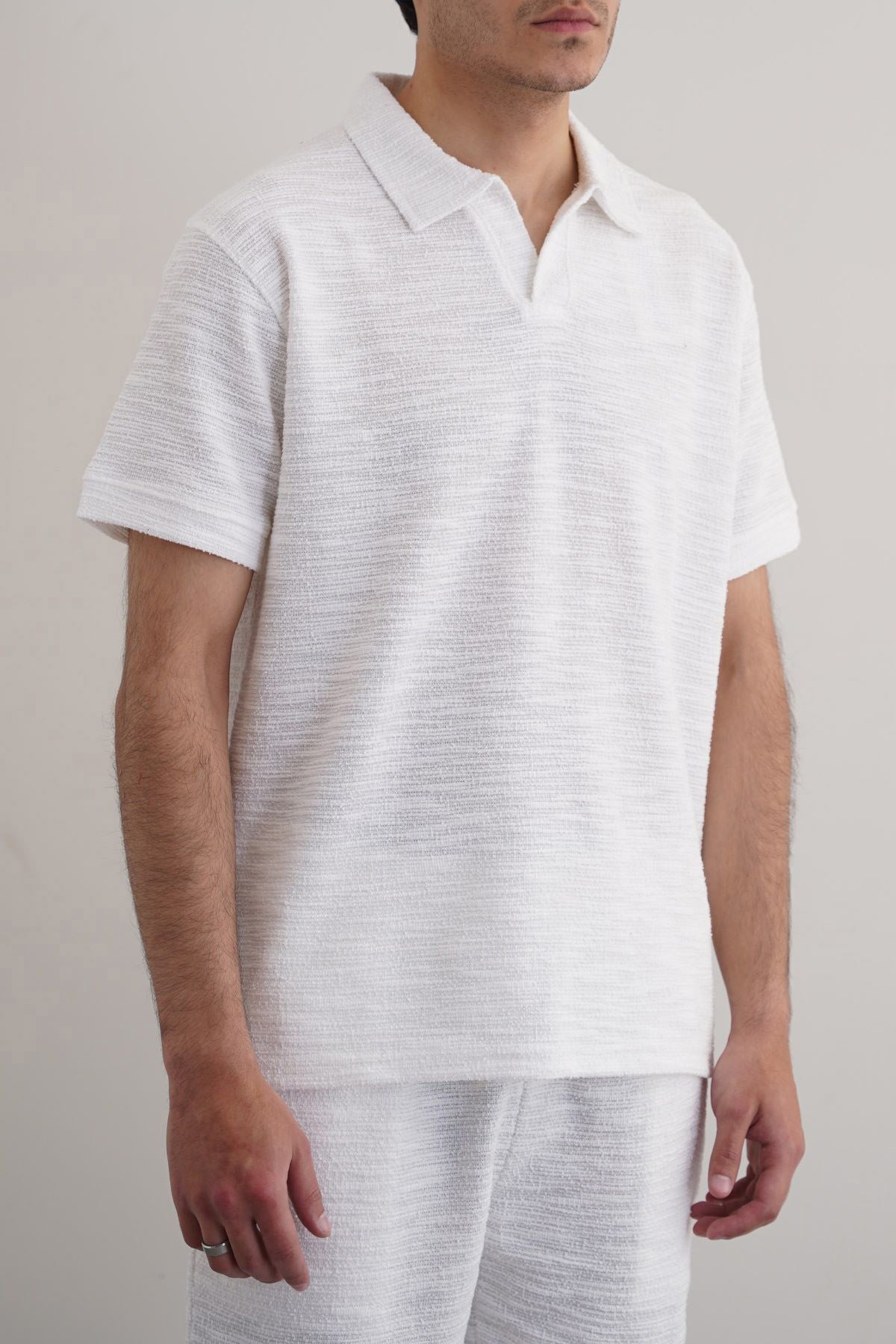 BOUCLE-KNIT POLO