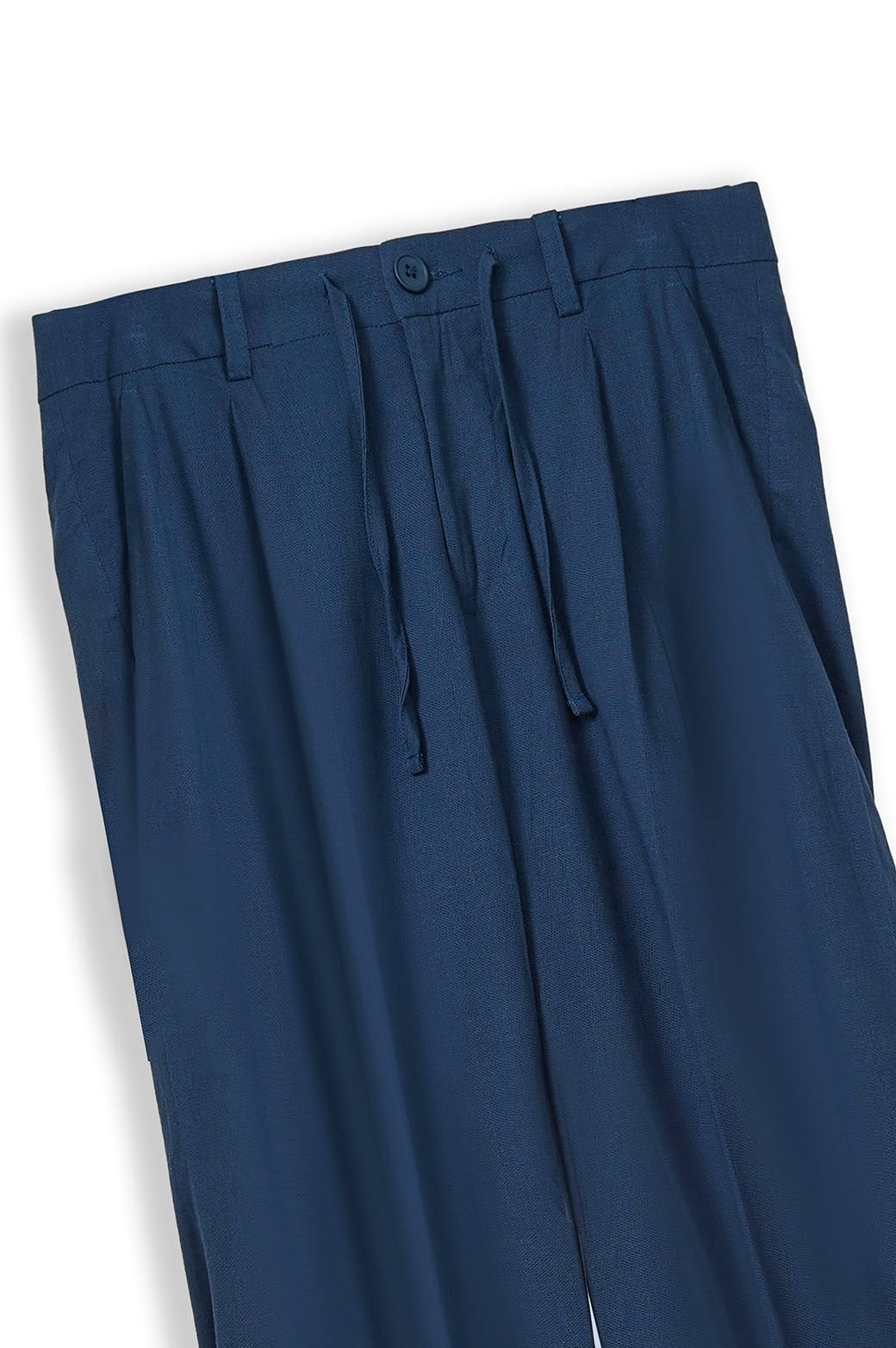 LINEN PLEATED TROUSERS